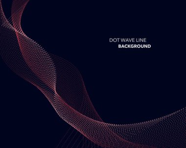 Zarif soyut vektör nokta dalga satırı fütüristik stili arka plan şablonu