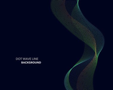 Zarif soyut vektör nokta dalga satırı fütüristik stili arka plan şablonu