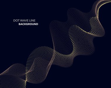 Zarif soyut vektör nokta dalga satırı fütüristik stili arka plan şablonu