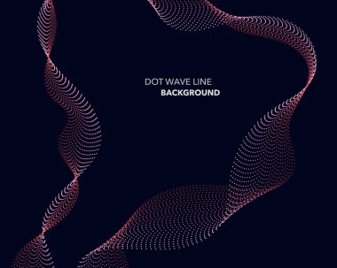 Zarif soyut vektör nokta dalga satırı fütüristik stili arka plan şablonu