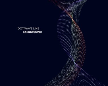 Zarif soyut vektör nokta dalga satırı fütüristik stili arka plan şablonu