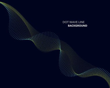 Zarif soyut vektör nokta dalga satırı fütüristik stili arka plan şablonu