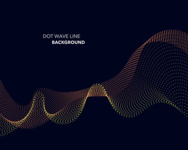 Zarif soyut vektör nokta dalga satırı fütüristik stili arka plan şablonu