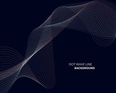 Zarif soyut vektör nokta dalga satırı fütüristik stili arka plan şablonu
