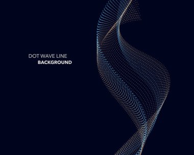 Zarif soyut vektör nokta dalga satırı fütüristik stili arka plan şablonu