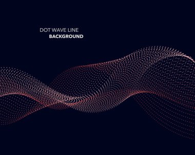 Zarif soyut vektör nokta dalga satırı fütüristik stili arka plan şablonu