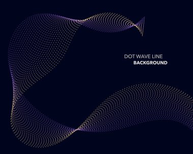 Zarif soyut vektör nokta dalga satırı fütüristik stili arka plan şablonu