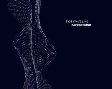 Zarif soyut vektör nokta dalga satırı fütüristik stili arka plan şablonu