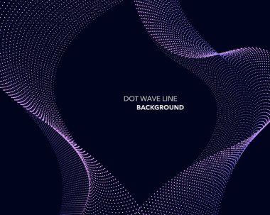 Zarif soyut vektör nokta dalga satırı fütüristik stili arka plan şablonu