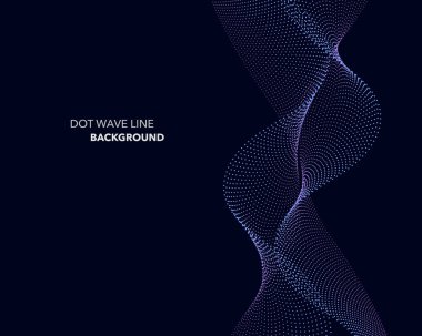 Zarif soyut vektör nokta dalga satırı fütüristik stili arka plan şablonu