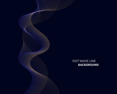 Zarif soyut vektör nokta dalga satırı fütüristik stili arka plan şablonu