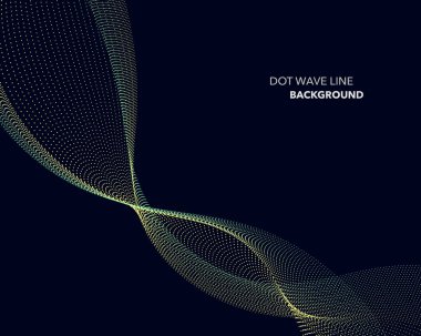Zarif soyut vektör nokta dalga satırı fütüristik stili arka plan şablonu