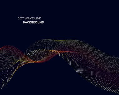 Zarif soyut vektör nokta dalga satırı fütüristik stili arka plan şablonu
