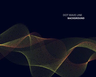 Zarif soyut vektör nokta dalga satırı fütüristik stili arka plan şablonu