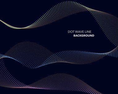 Zarif soyut vektör nokta dalga satırı fütüristik stili arka plan şablonu