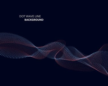 Zarif soyut vektör nokta dalga satırı fütüristik stili arka plan şablonu