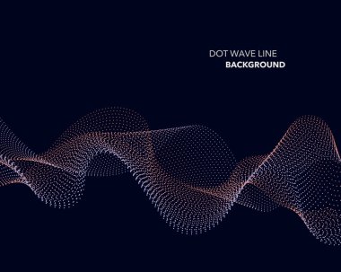 Zarif soyut vektör nokta dalga satırı fütüristik stili arka plan şablonu