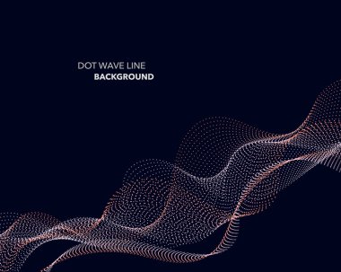 Zarif soyut vektör nokta dalga satırı fütüristik stili arka plan şablonu