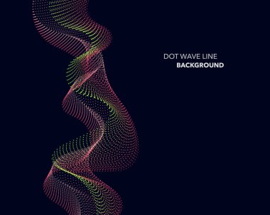 Zarif soyut vektör nokta dalga satırı fütüristik stili arka plan şablonu