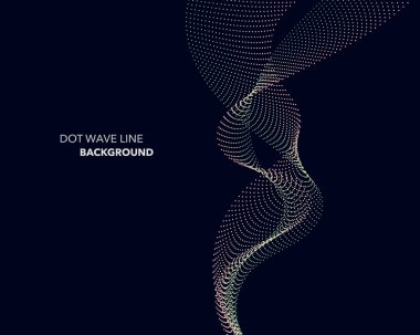 Zarif soyut vektör dalga çizgisi fütüristik biçim arkaplan şablonu