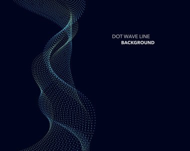 Zarif soyut vektör dalga çizgisi fütüristik biçim arkaplan şablonu