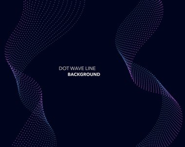 Zarif soyut vektör dalga çizgisi fütüristik biçim arkaplan şablonu