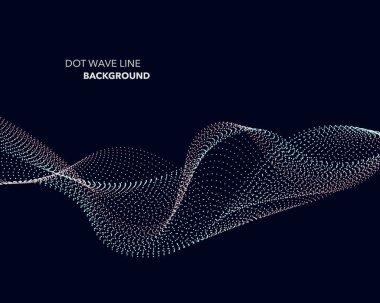 Zarif soyut vektör dalga çizgisi fütüristik biçim arkaplan şablonu