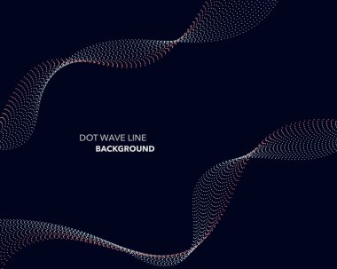 Zarif soyut vektör dalga çizgisi fütüristik biçim arkaplan şablonu