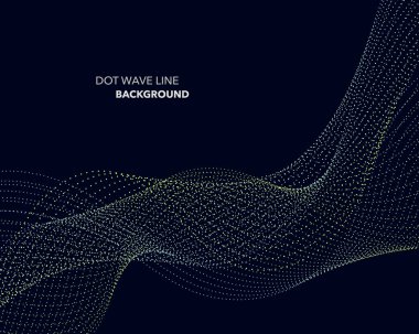 Zarif soyut vektör dalga çizgisi fütüristik biçim arkaplan şablonu