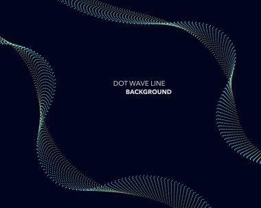 Zarif soyut vektör dalga çizgisi fütüristik biçim arkaplan şablonu