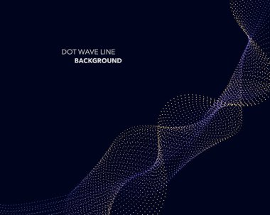 Zarif soyut vektör dalga çizgisi fütüristik biçim arkaplan şablonu