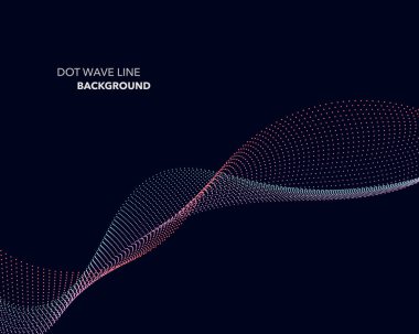 Zarif soyut vektör dalga çizgisi fütüristik biçim arkaplan şablonu