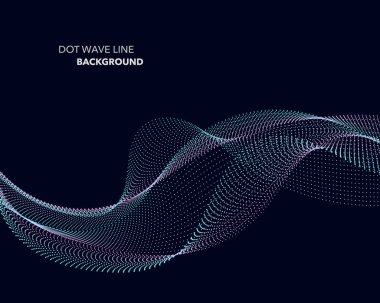 Zarif soyut vektör dalga çizgisi fütüristik biçim arkaplan şablonu