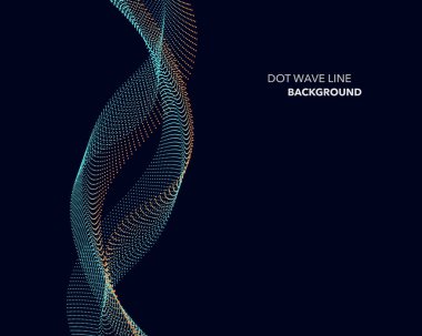 Zarif soyut vektör dalga çizgisi fütüristik biçim arkaplan şablonu