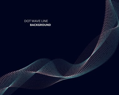 Zarif soyut vektör dalga çizgisi fütüristik biçim arkaplan şablonu