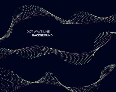 Zarif soyut vektör dalga çizgisi fütüristik biçim arkaplan şablonu