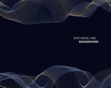 Zarif soyut vektör dalga çizgisi fütüristik biçim arkaplan şablonu