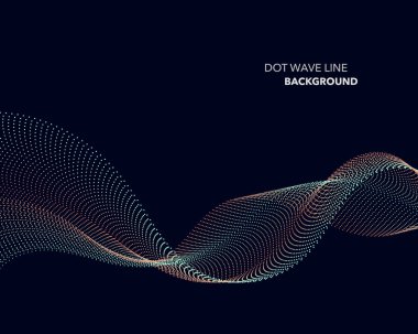 Zarif soyut vektör dalga çizgisi fütüristik biçim arkaplan şablonu