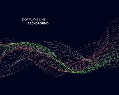 Zarif soyut vektör dalga çizgisi fütüristik biçim arkaplan şablonu