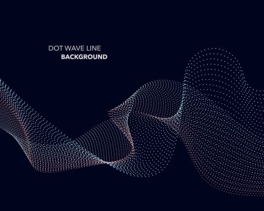 Zarif soyut vektör dalga çizgisi fütüristik biçim arkaplan şablonu