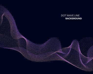 Zarif soyut vektör dalga çizgisi fütüristik biçim arkaplan şablonu