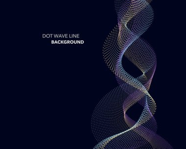 Zarif soyut vektör dalga çizgisi fütüristik biçim arkaplan şablonu