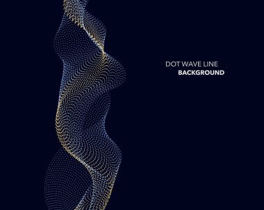 Zarif soyut vektör dalga çizgisi fütüristik biçim arkaplan şablonu