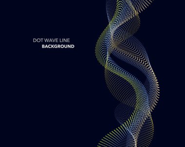 Zarif soyut vektör dalga çizgisi fütüristik biçim arkaplan şablonu