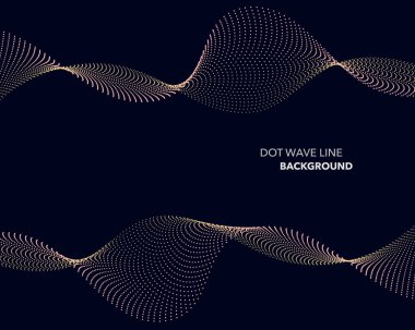 Zarif soyut vektör dalga çizgisi fütüristik biçim arkaplan şablonu