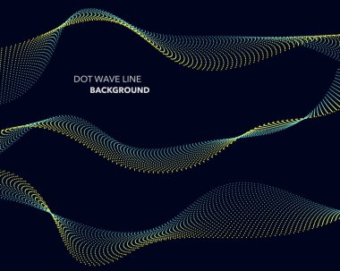 Zarif soyut vektör dalga çizgisi fütüristik biçim arkaplan şablonu