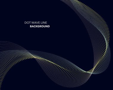 Zarif soyut vektör dalga çizgisi fütüristik biçim arkaplan şablonu