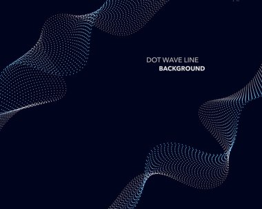 Zarif soyut vektör dalga çizgisi fütüristik biçim arkaplan şablonu