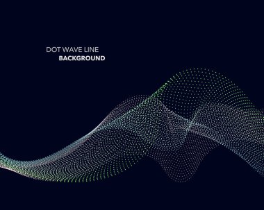 Zarif soyut vektör dalga çizgisi fütüristik biçim arkaplan şablonu