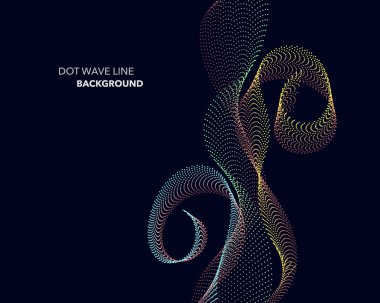 Zarif soyut vektör dalga çizgisi fütüristik biçim arkaplan şablonu